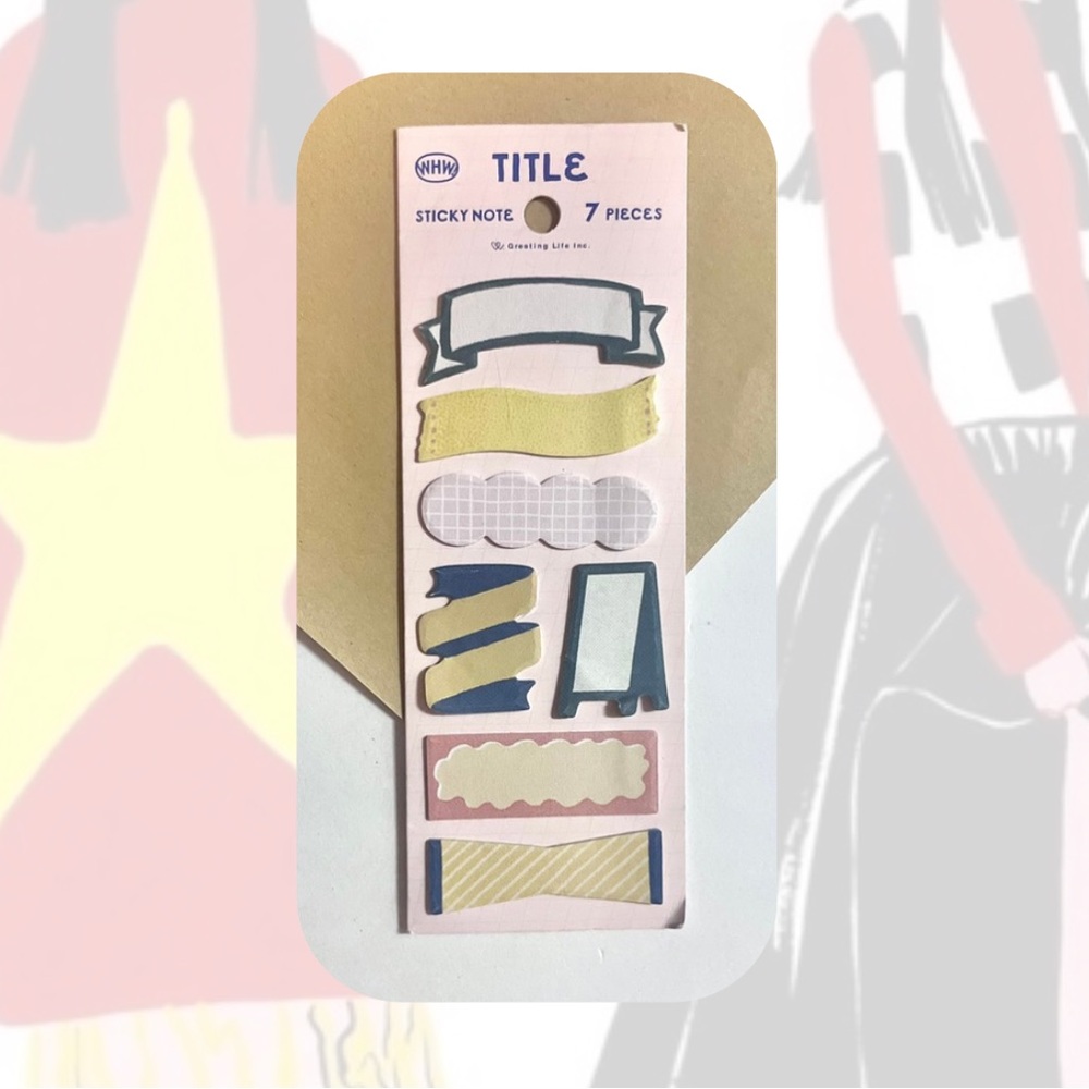 labels 🎉 Midori title banner tab sticky notes for planners bullet journal decor